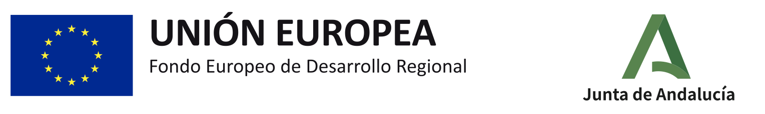 Logotipos del Fondo Europeo de Desarrollo Regional de la Unión Europea y la Junta de Andalucía